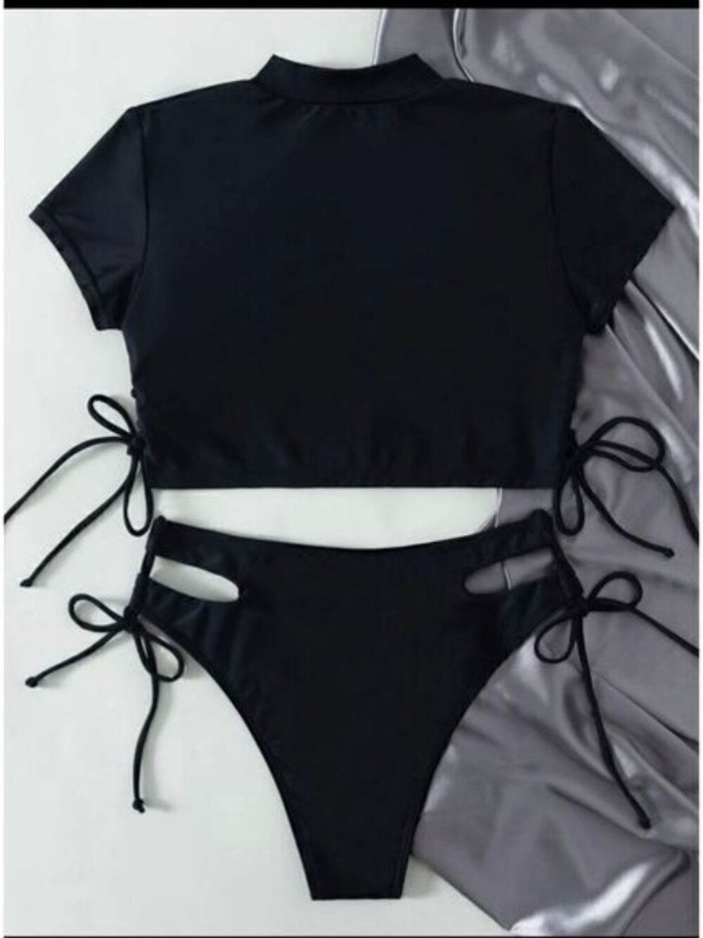 Women's Black Tie-Side Bikini Set - Brand